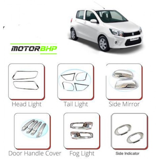 Maruti Suzuki Celerio  Chrome Accessories Combo Kit (Set of 7 items) (2013-2017)