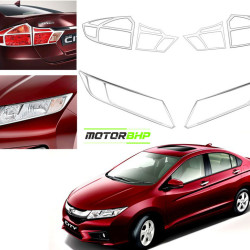 Honda City 2014 iDtec Chrome Accessories Combo Kit  (Set of 5 items)  Honda City 2014 iDtec Chrome Accessories Combo Kit  (Set of 5 items)