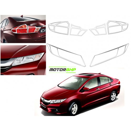 Honda City 2014 iDtec Chrome Accessories Combo Kit  (Set of 5 items) 