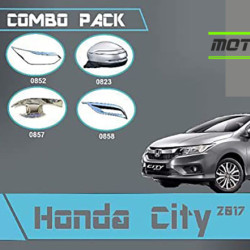 Honda City 2017 iDtec Chrome Accessories Combo Kit  (Set of 6 items) 