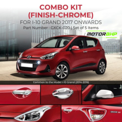 Hyundai i10 Grand Chrome Accessories Combo Kit  (Set of 5  items)  Hyundai i10 Grand Chrome Accessories Combo Kit  (Set of 5  items)