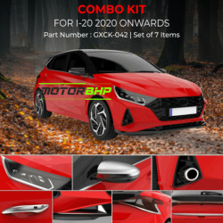 Hyundai i20 (2020 onwards) Chrome Accessories Combo Kit  Set Of 7pcs Hyundai i20 (2020 onwards) Chrome Accessories Combo Kit  Set Of 7pcs