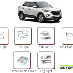 Hyundai Creta (2015 Onwards) Chrome Accessories Combo Kit  (Set of 7 items)  Hyundai Creta (2015 Onwards) Chrome Accessories Combo Kit  (Set of 7 items)