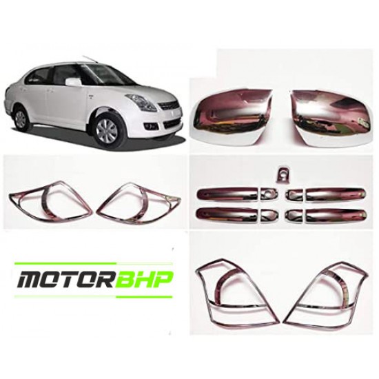 Maruti Suzuki Dzire Chrome Accessories Combo Kit (Set of 6 items) (2012-Onwards) 