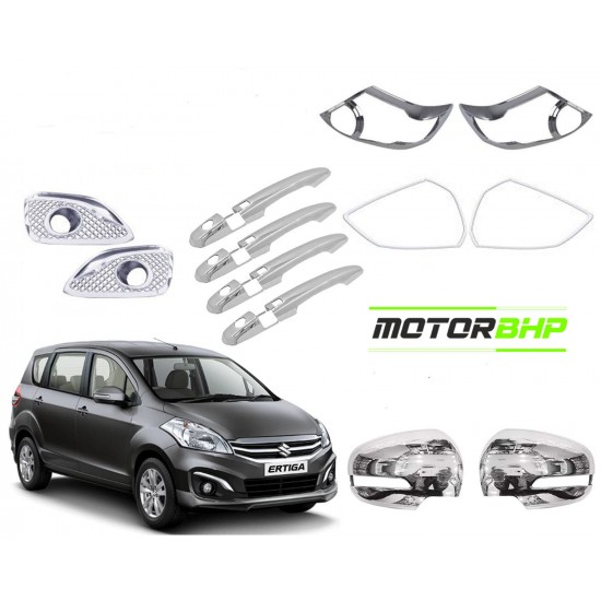 Maruti Suzuki Ertiga 2012 Chrome Accessories Combo Kit (Set of 7 items)