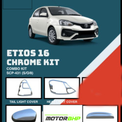 Tata Etios (2016 Onwards) Chrome Accessories Combo Kit  (Set of 5 items)  Tata Etios (2016 Onwards) Chrome Accessories Combo Kit  (Set of 5 items)