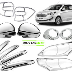 Ford Figo Aspire (2015 Onwards) Chrome Accessories Combo Kit  (Set of 5 items)  Ford Figo Aspire (2015 Onwards) Chrome Accessories Combo Kit  (Set of 5 items)