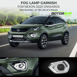 Tata Nexon (2020 Onwards) Fog Lamp Chrome Garnish set of 2pc Tata Nexon (2020 Onwards) Fog Lamp Chrome Garnish set of 2pc