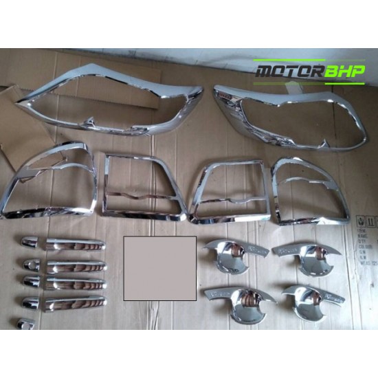  Toyota Fortuner (2012 Onwards) Chrome Accessories Combo Kit  (Set of 6 items) 