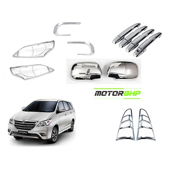Toyota Innova (2012 Onwards) Chrome Accessories Combo Kit  (Set of 6 items) 