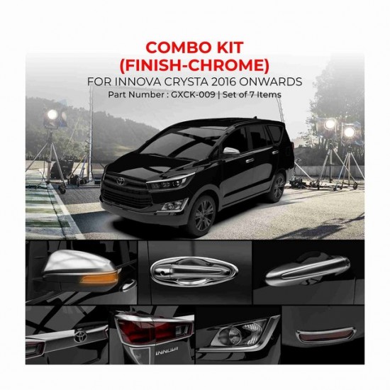  Toyota Innova Crysta Chrome Accessories Combo Kit (2016-2022) (Set of 6 items) 