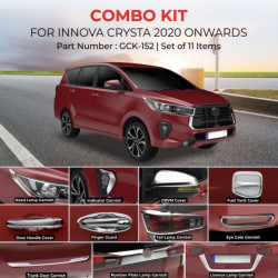 Toyota Innova Crysta Chrome Accessories Combo Kit (2016-Onwards) (Set of 11 items)   Toyota Innova Crysta Chrome Accessories Combo Kit (2016-Onwards) (Set of 11 items)