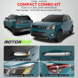 Mahindra XUV300 (2019 Onwards) Chrome Accessories Combo Kit  (Set of 4 items)  Mahindra XUV300 (2019 Onwards) Chrome Accessories Combo Kit  (Set of 4 items)