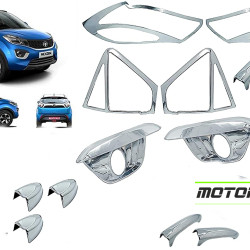 Tata Nexon (2017 Onwards) Chrome Accessories Combo Kit  (Set of 8 items)  Tata Nexon (2017 Onwards) Chrome Accessories Combo Kit  (Set of 8 items)