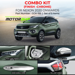 Tata Nexon  Chrome Accessories Combo Kit  (Set of 6 items) (2020 Onwards) Tata Nexon  Chrome Accessories Combo Kit  (Set of 6 items) (2020 Onwards)