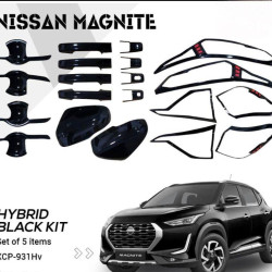 Nissan Magnite Hybrid Black Chrome Accessories Combo Kit (2020 Onwards) Set Of 5pcs Nissan Magnite Hybrid Black Chrome Accessories Combo Kit (2020 Onwards) Set Of 5pcs