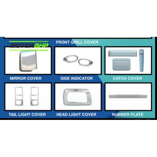 Maruti Suzuki Omni 2013 Chrome Accessories Combo Kit (Set of 8 items)