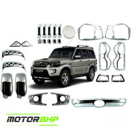 Mahindra Scorpio (2017 Onwards) Chrome Accessories Combo Kit  (Set of 12 items) 