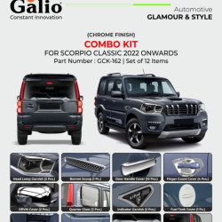Mahindra Scorpio Classic (Chrome Finish) Combo Kit  (Set of 12 items) (2022 Onwards)  Mahindra Scorpio Classic (Chrome Finish) Combo Kit  (Set of 12 items) (2022 Onwards)