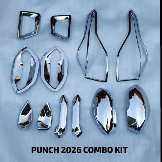 Tata New Punch Chrome Accessories Combo Kit  (Set of 5 items) 2026