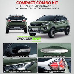 Tata Nexon (2010 Onwards) Chrome Accessories Combo Kit  (Set of 4 items)  Tata Nexon (2010 Onwards) Chrome Accessories Combo Kit  (Set of 4 items)