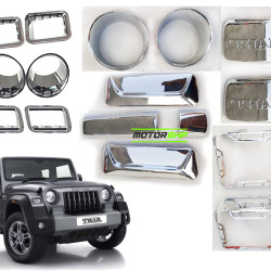 Mahindra Thar (2021 Onwards) Chrome Accessories Combo Kit  (Set of 8 items)  Mahindra Thar (2021 Onwards) Chrome Accessories Combo Kit  (Set of 8 items)