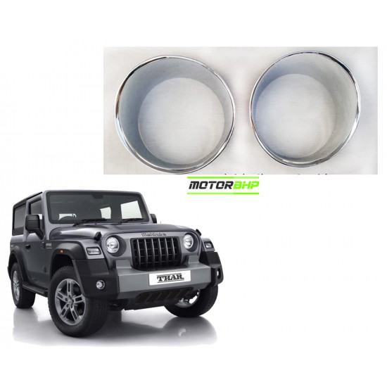 Mahindra Thar (2021 Onwards) Chrome Accessories Combo Kit  (Set of 8 items) 