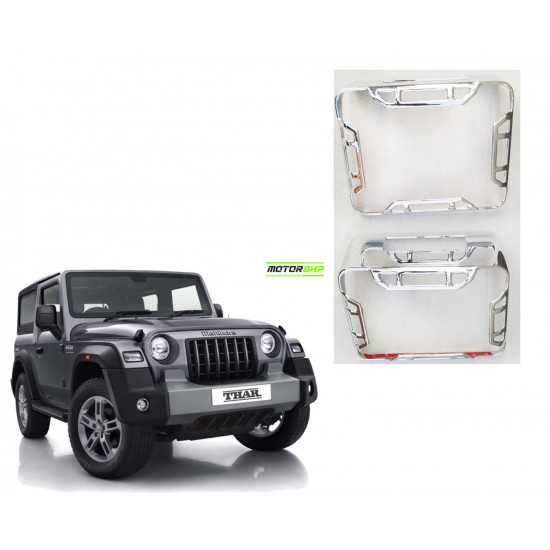 Mahindra Thar (2021 Onwards) Chrome Accessories Combo Kit  (Set of 8 items) 