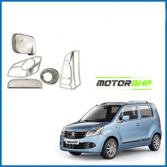 Maruti Suzuki WagonR 2015 Chrome Accessories Combo Kit (Set of 7 items)