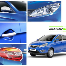 Tata Zest (2014 Onwards) Chrome Accessories Combo Kit  (Set of 5 items)  Tata Zest (2014 Onwards) Chrome Accessories Combo Kit  (Set of 5 items)
