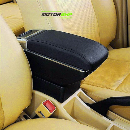 Maruti Suzuki WagonR Black Chrome Car Armrest With Glass Holder & Ash Tray 