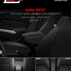 GFX Black Armrest for Maruti Suzuki Brezza 2016-Onwards GFX Black Armrest for Maruti Suzuki Brezza 2016-Onwards