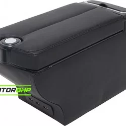 Honda City 2020-2021 Premium Car ArmRest with USB charging port and storage box-Black
