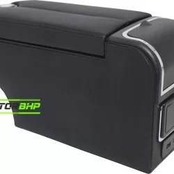 Ford Endeavour Premium Car ArmRest with USB charging port and storage box-Black