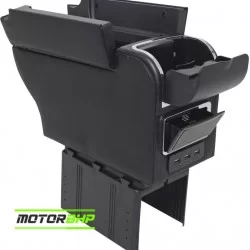Honda Mobilio Premium Car ArmRest with USB charging port and storage box-Black