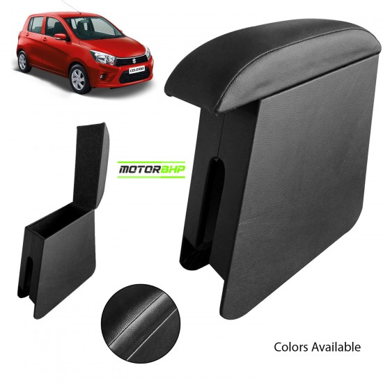 Maruti Suzuki Celerio (2014 Onwards) Custom Fitted Wooden Car Center Console Armrest - Black
