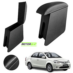 Toyota Etios Custom Fitted Wooden Car Center Console Armrest - Black Toyota Etios Custom Fitted Wooden Car Center Console Armrest - Black