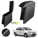 Toyota Etios Custom Fitted Wooden Car Center Console Armrest - Black