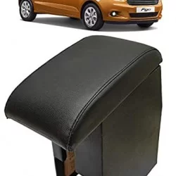 Ford Figo (2008-2014 Onwards) Custom Fitted Wooden Car Center Console Armrest - Black