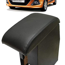 Hyundai Grand i10 Custom Fitted Wooden Car Center Console Armrest - Black Hyundai Grand i10 Custom Fitted Wooden Car Center Console Armrest - Black