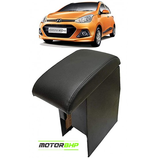 Hyundai Grand i10 Custom Fitted Wooden Car Center Console Armrest - Black