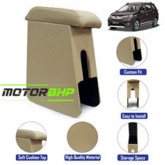 Honda BRV (2016 Onwards) Custom Fitted Wooden Car Center Console Armrest - Beige