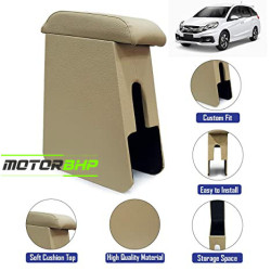Honda Mobilio (2013-2016) Custom Fitted Wooden Car Center Console Armrest - Beige Honda Mobilio (2013-2016) Custom Fitted Wooden Car Center Console Armrest - Beige