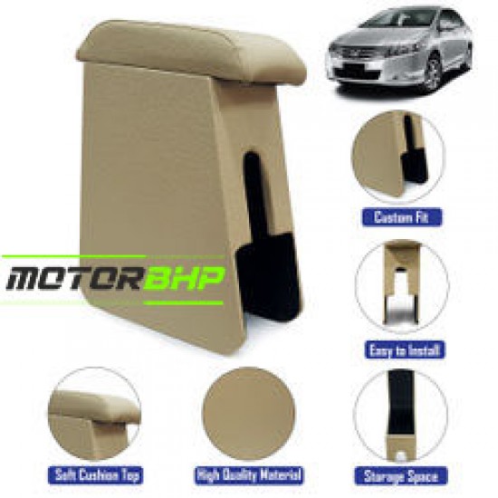 Honda WRV Custom Fitted Wooden Car Center Console Armrest - Beige (2017-2019)