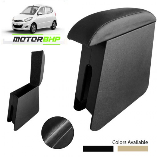 Hyundai i10 Old Custom Fitted Wooden Car Center Console Armrest - Black