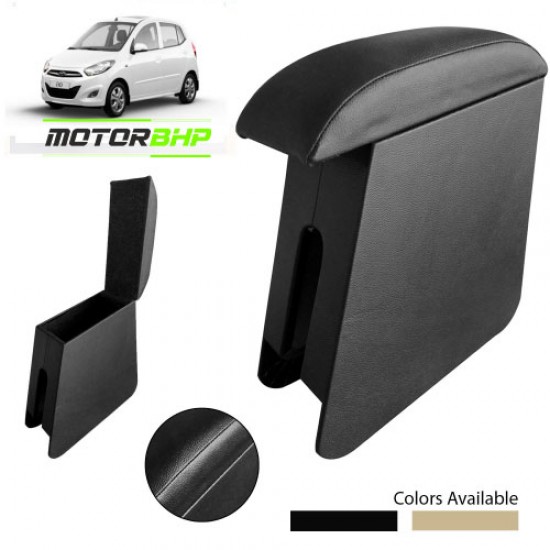 Hyundai i10 Custom Fitted Wooden Car Center Console Armrest - Black