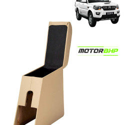 Mahindra Scorpio  Custom Fitted Wooden Car Center Console Armrest - Beige (2009-2014) Mahindra Scorpio  Custom Fitted Wooden Car Center Console Armrest - Beige (2009-2014)