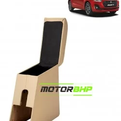 Maruti Suzuki Swift (2005-2010) Custom Fitted Wooden Car Center Console Armrest - Beige