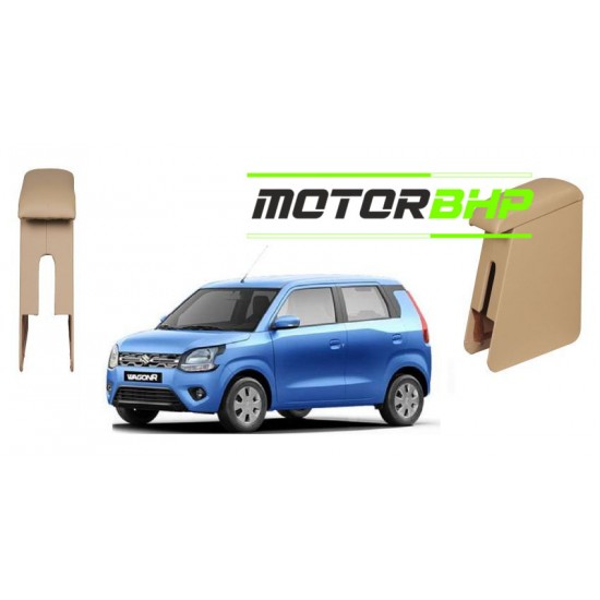  Maruti Suzuki WagonR (2014-2018) Custom Fitted Wooden Car Center Console Armrest - Beige