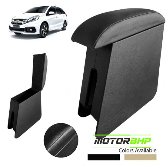 Honda Mobilio (2013-2016) Custom Fitted Wooden Car Center Console Armrest - Black